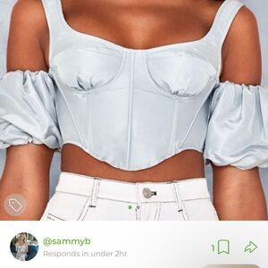 Puff Sleeve Corset Top